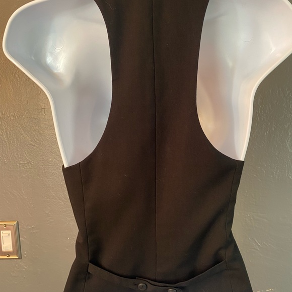 No Label-Vintage Black Front Button Fashion Vest - Picture 9 of 16